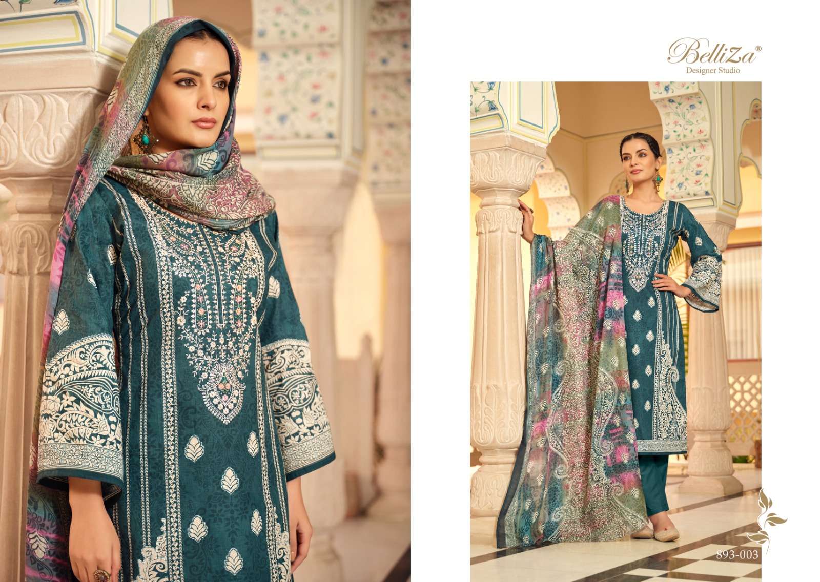BELLIZA DESIGNER STUDIO NAIRA VOL 41 COTTON FANCY WORK SUIT