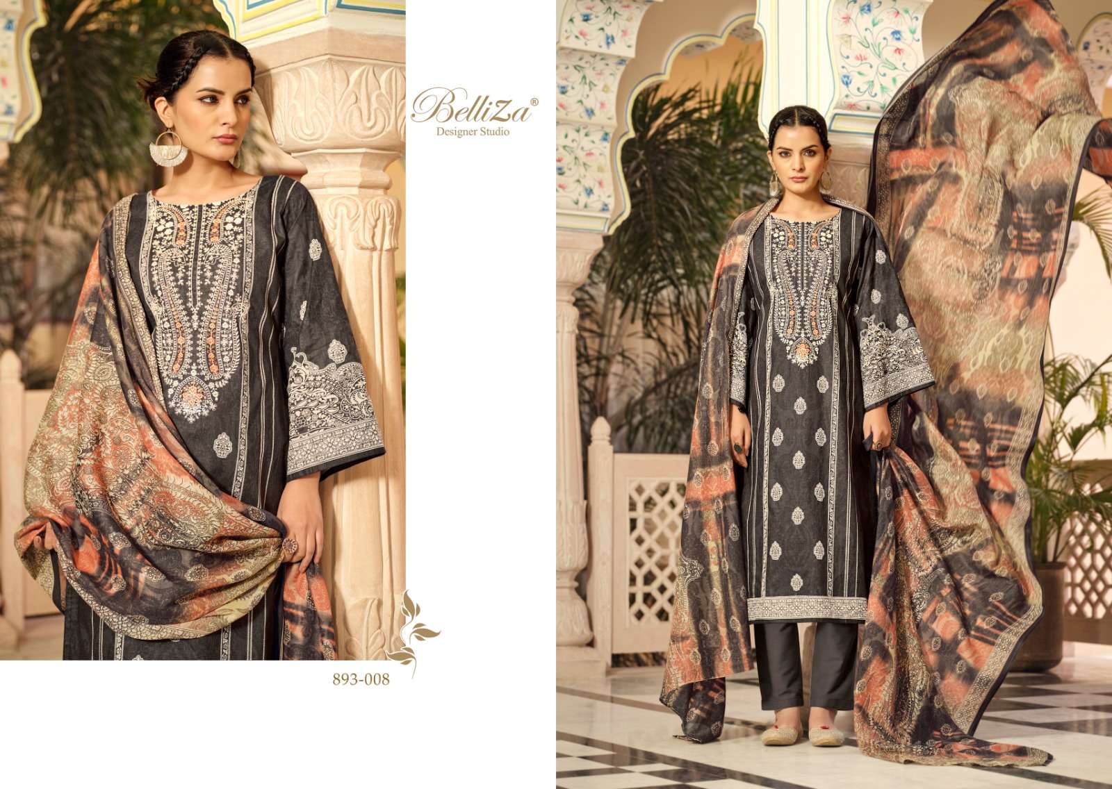BELLIZA DESIGNER STUDIO NAIRA VOL 41 COTTON FANCY WORK SUIT