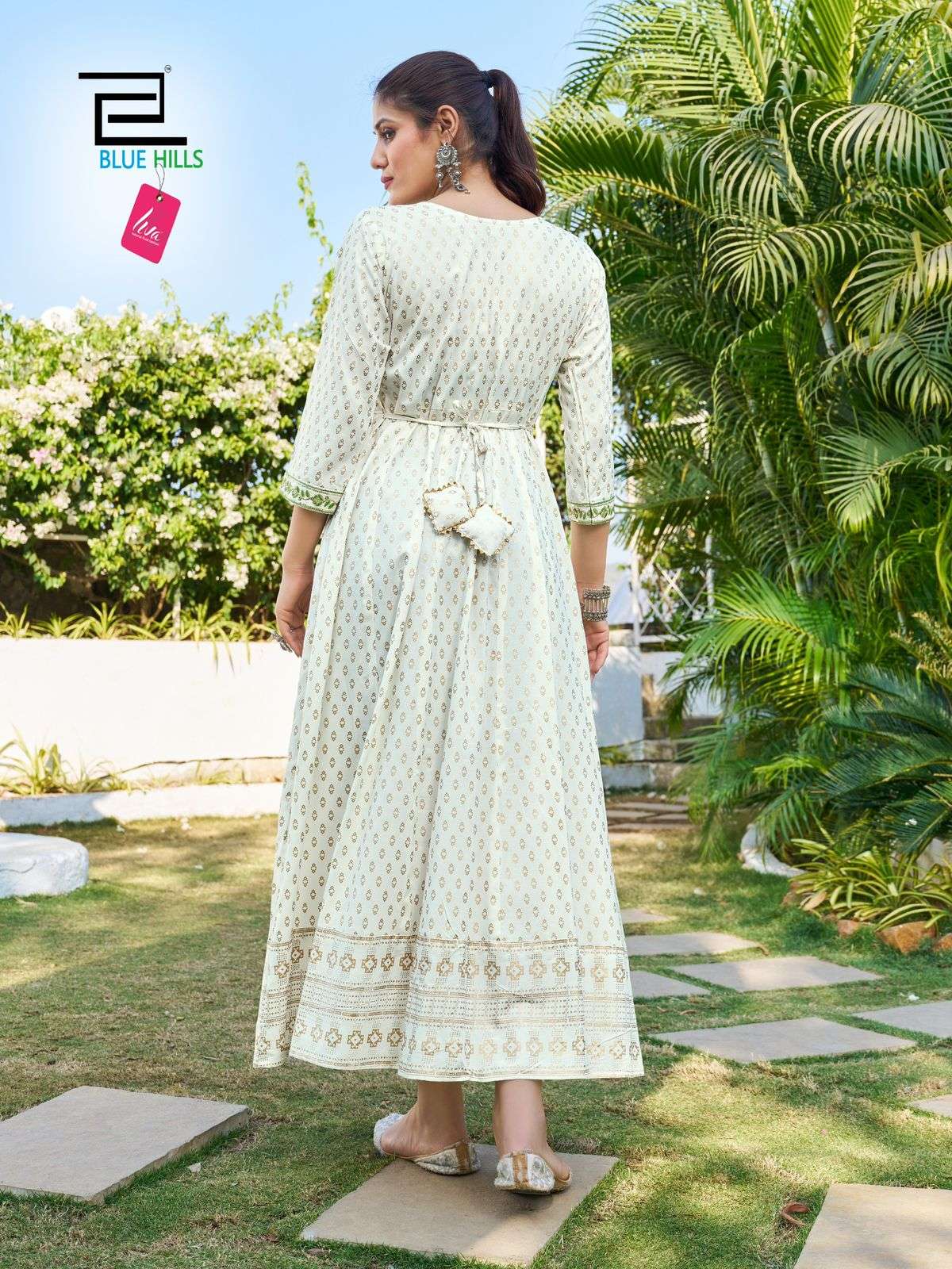BLUE HILLS BLOCK BUSTER LONG ANARKALI GOWN 