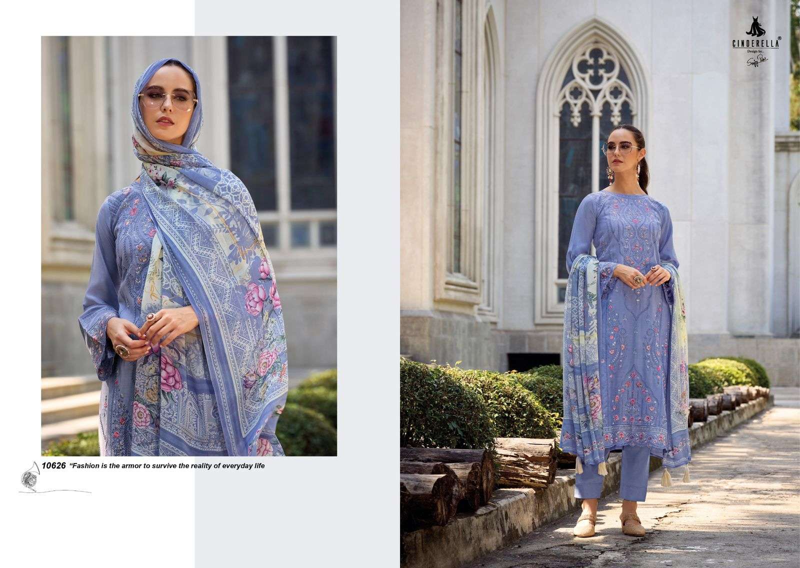 CINDERELLA SARISHA MUSLIN EMBROIDERY DESIGNER SUIT