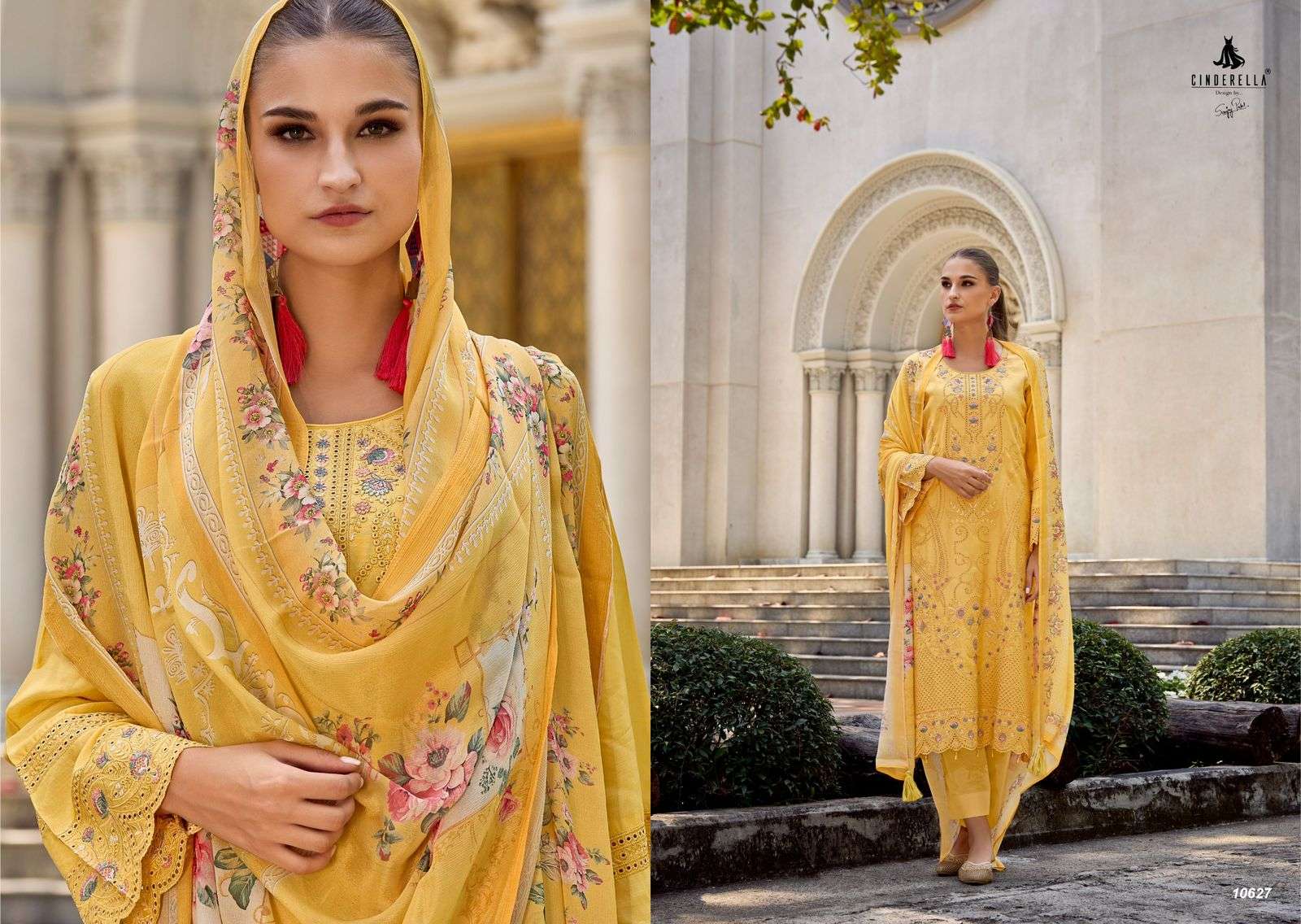 CINDERELLA SARISHA MUSLIN EMBROIDERY DESIGNER SUIT
