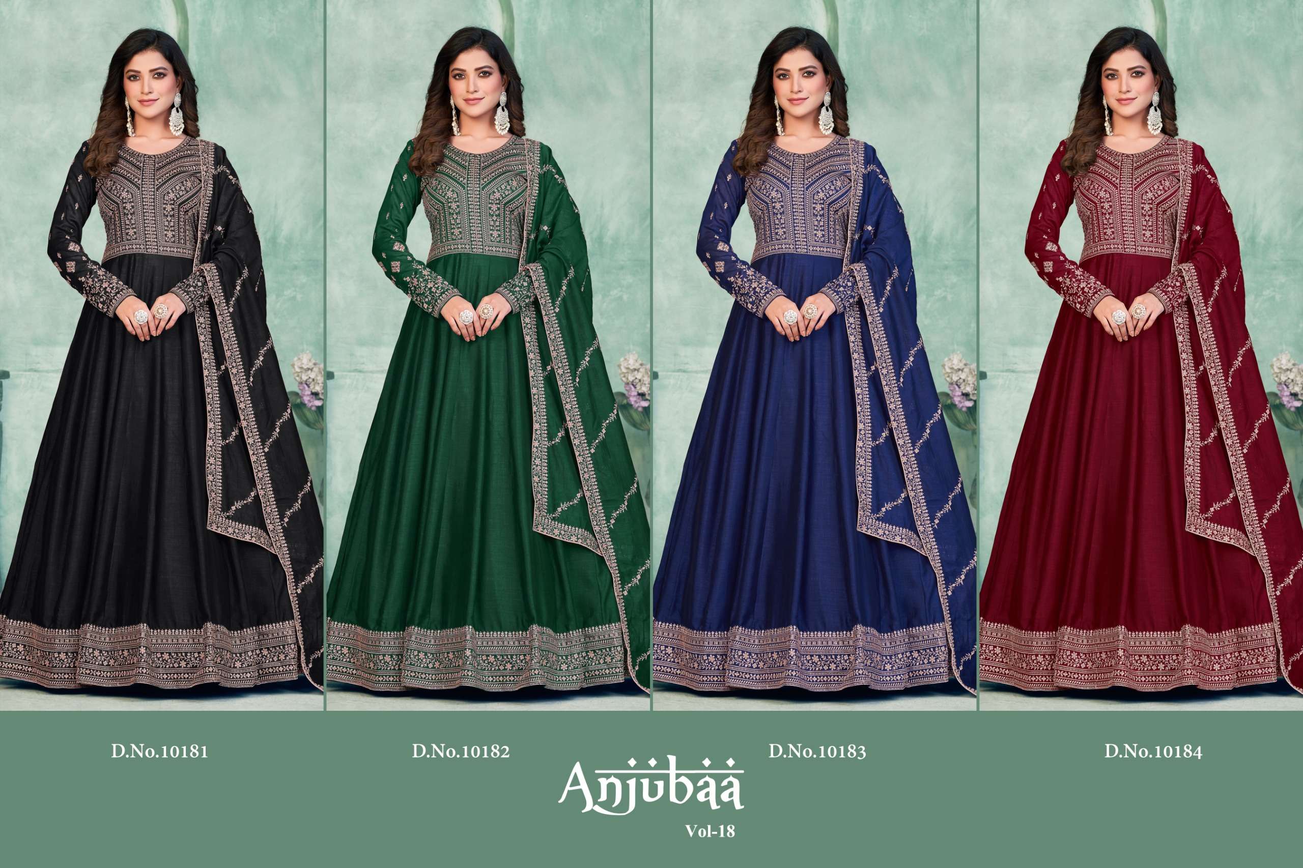 DANI CREATION ANJUBAA VOL 18 PARTY WEAR ANARKALI SUIT