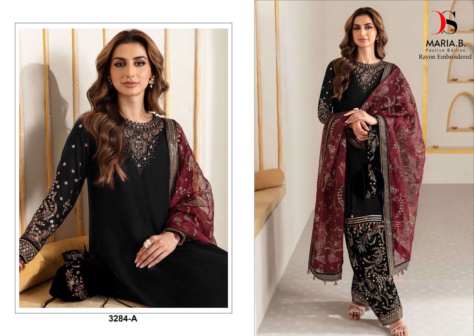 DEEPSY SUITS MARIA B FESTIVE EDITION RAYON EMBROIDERED	