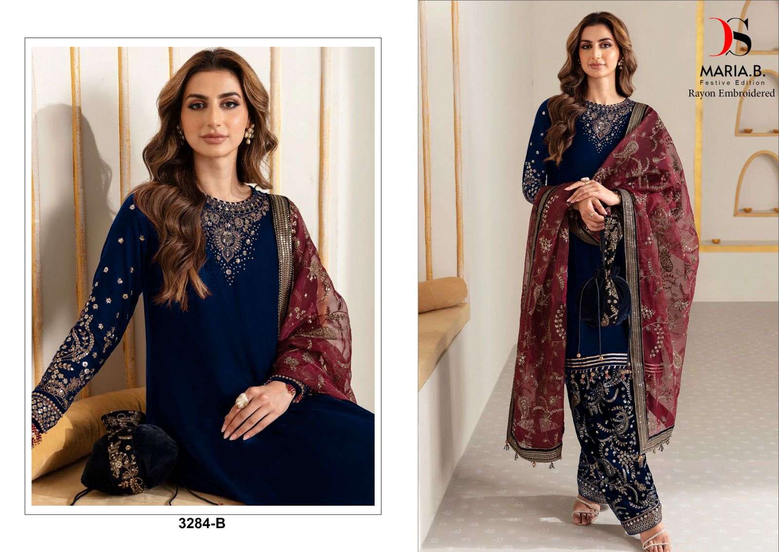 DEEPSY SUITS MARIA B FESTIVE EDITION RAYON EMBROIDERED	