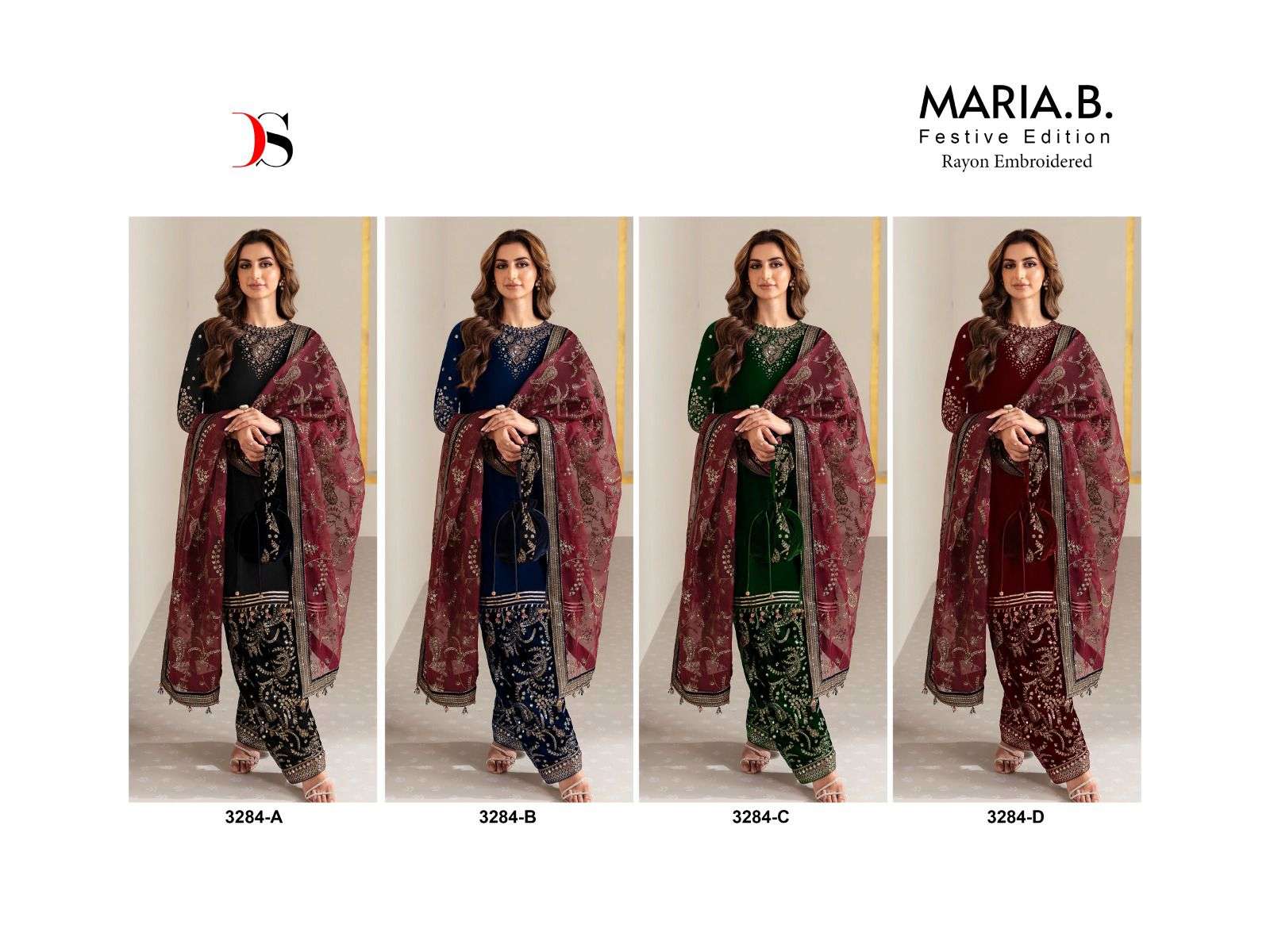 DEEPSY SUITS MARIA B FESTIVE EDITION RAYON EMBROIDERED	