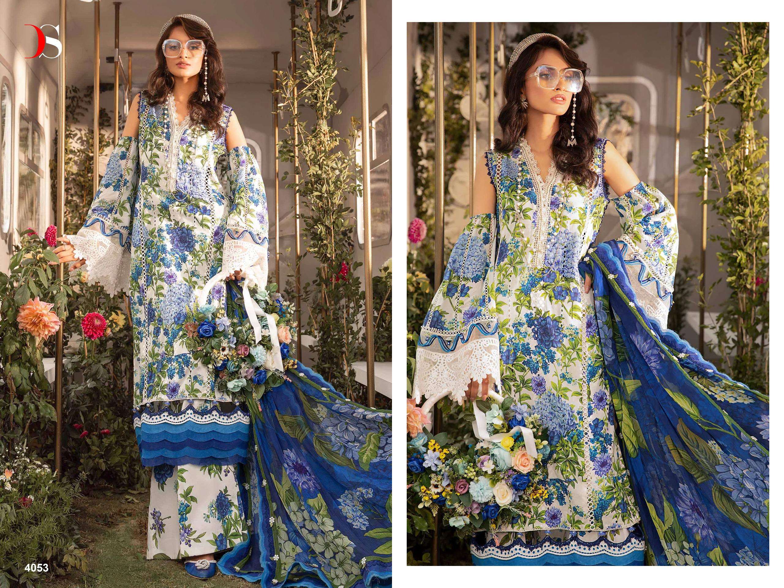 DEEPSY SUITS MARIA B M PRINTS 24 COTTON DESIGNER SUIT