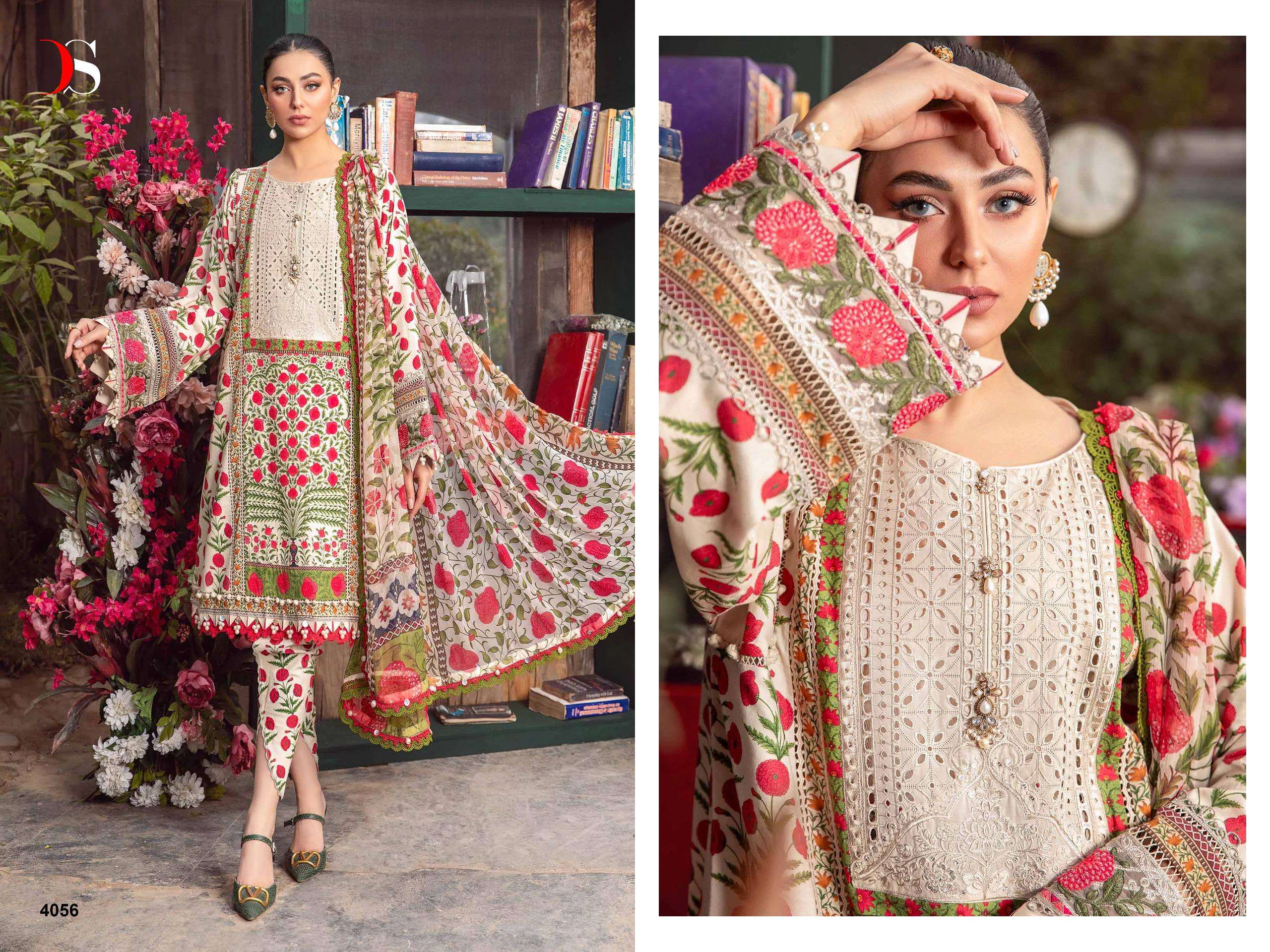DEEPSY SUITS MARIA B M PRINTS 24 COTTON DESIGNER SUIT