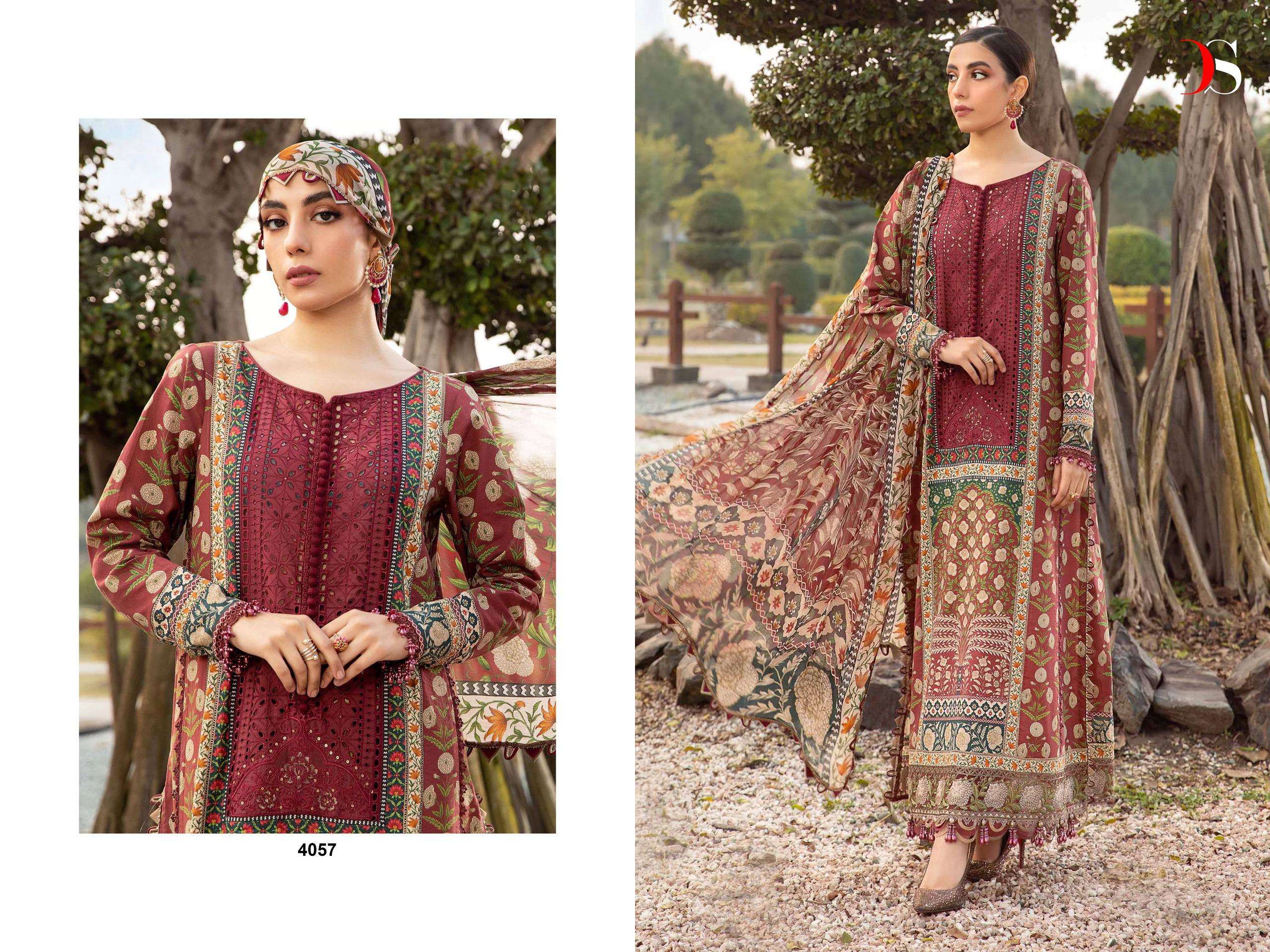 DEEPSY SUITS MARIA B M PRINTS 24 COTTON DESIGNER SUIT