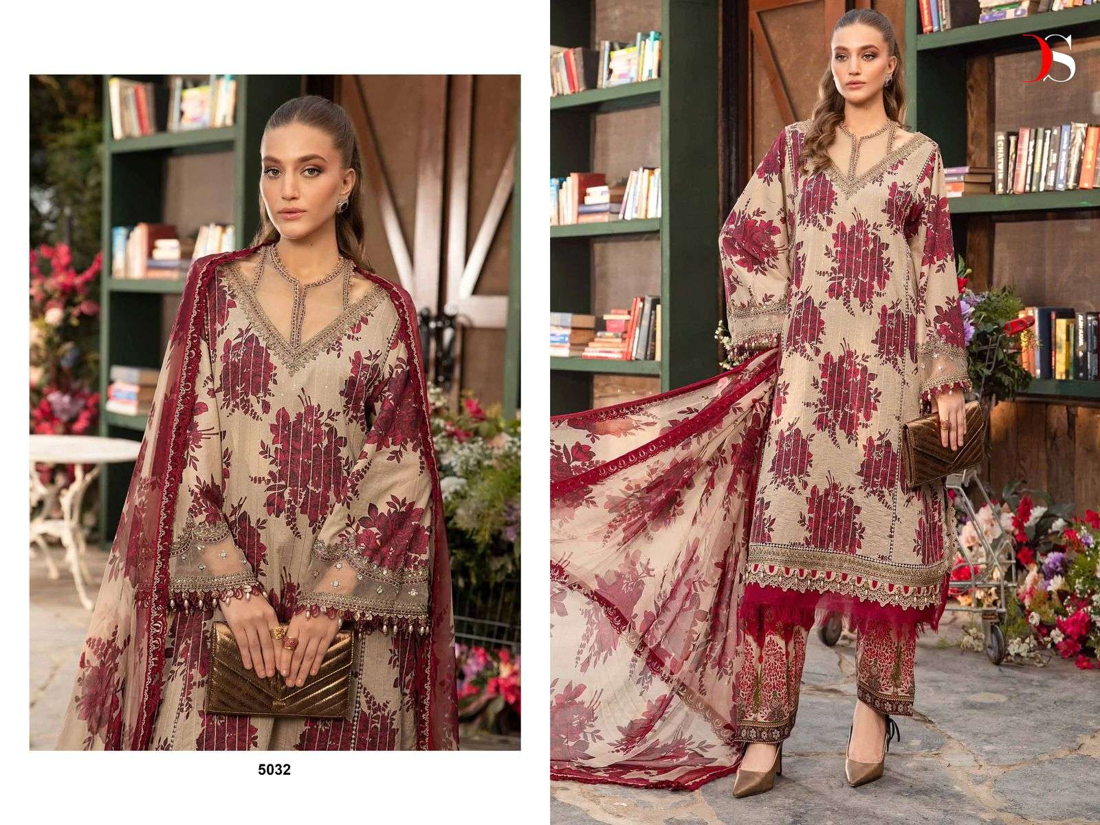 DEEPSY SUITS MARIA B M PRINTS 24 SUPER HIT COTTON SALWAR KAMEEZ 