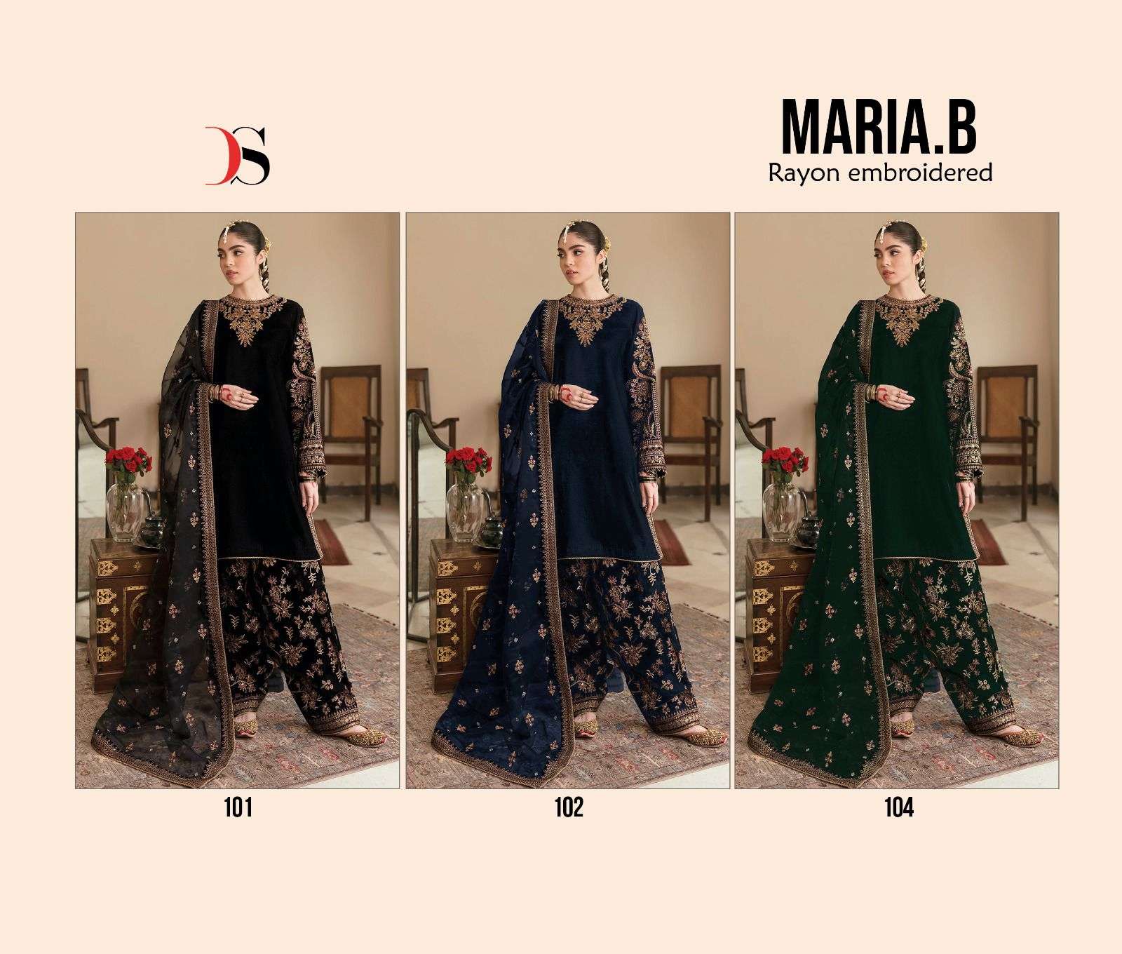 DEEPSY SUITS MARIA B RAYON EMBROIDERED PAKISTANI SUIT