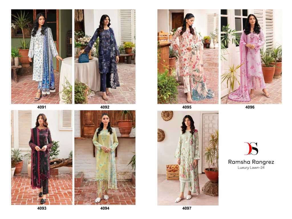 DEEPSY SUITS RAMSHA RANGREZ LUXURY LAWN 24 COTTON SUIT