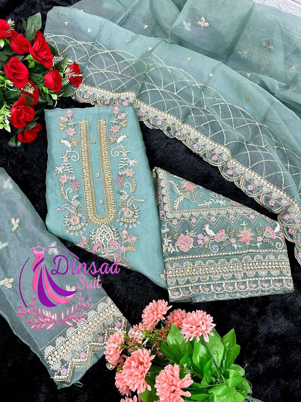 DINSAA SUIT D NO  240 FANCY DESIGNER SUIT