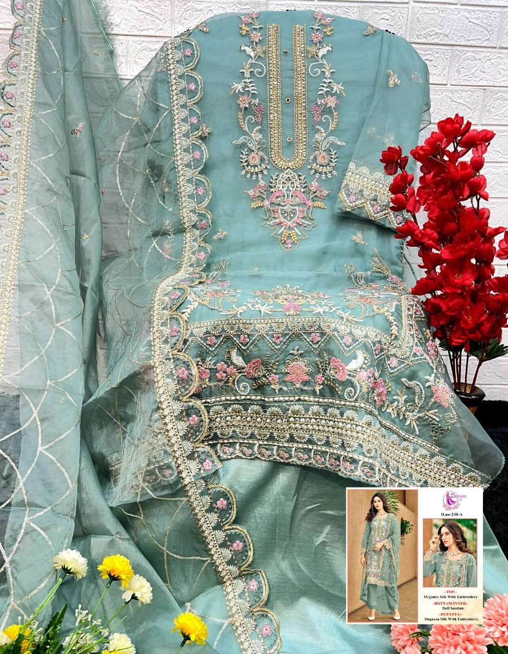 DINSAA SUIT D NO  240 FANCY DESIGNER SUIT