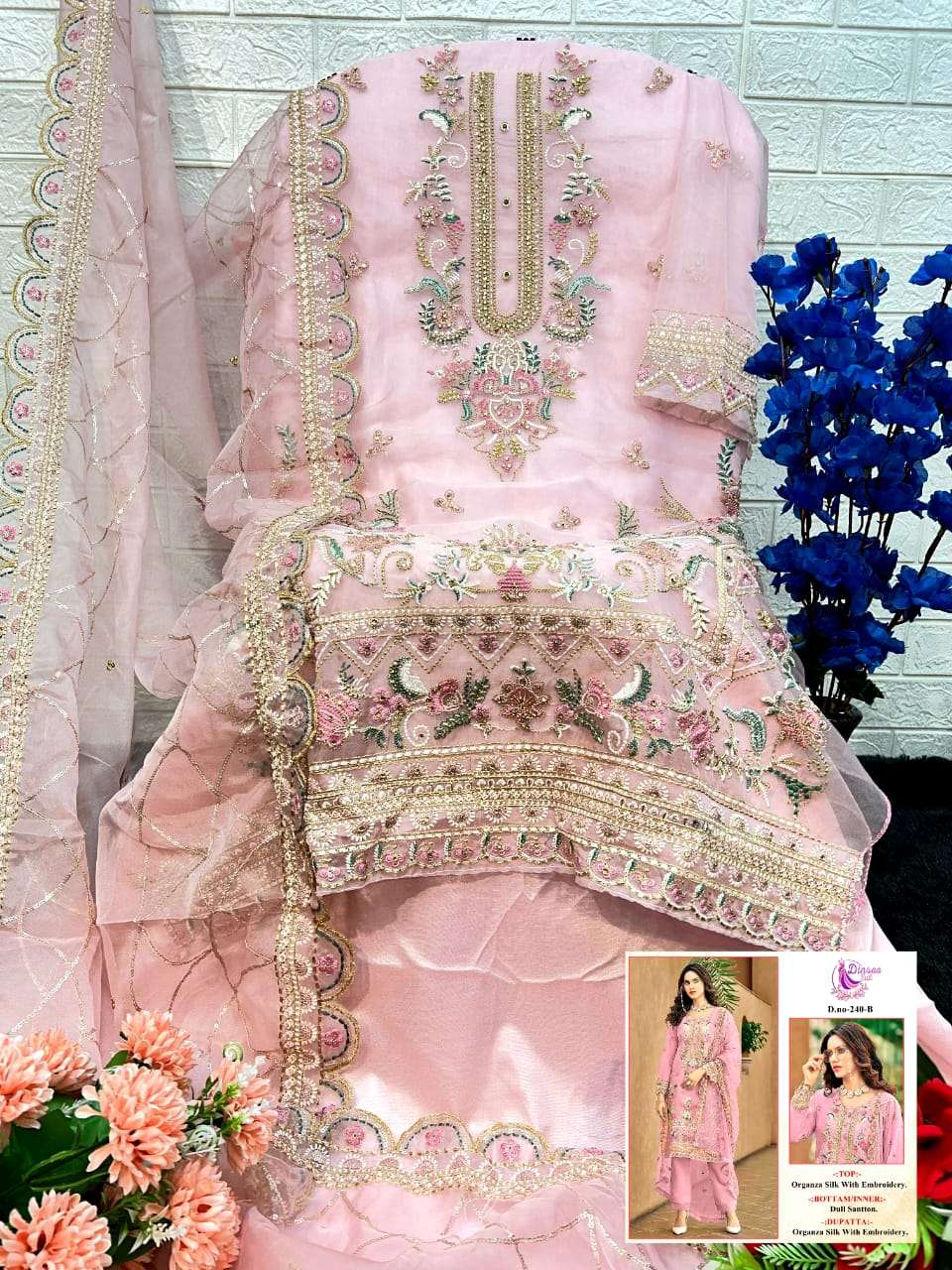 DINSAA SUIT D NO  240 FANCY DESIGNER SUIT
