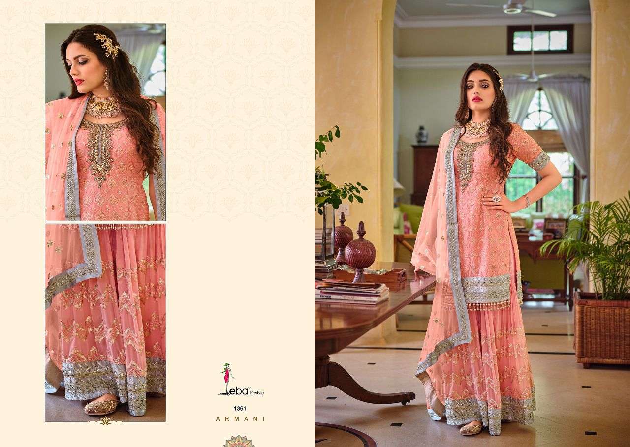 EBA LIFESTYLE ARMANI GEORGETTE SHARARA SUIT