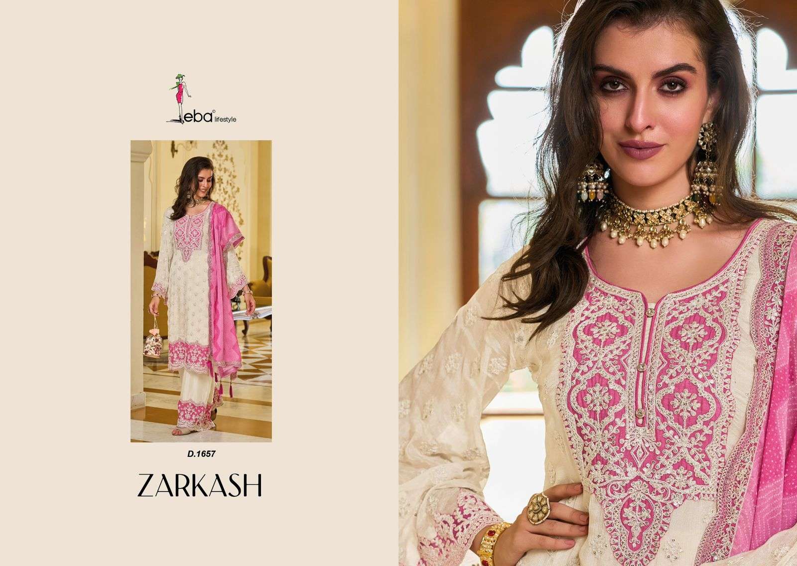 EBA LIFESTYLE ZARKASH HEAVY DESIGNER READY MADE SUIT 