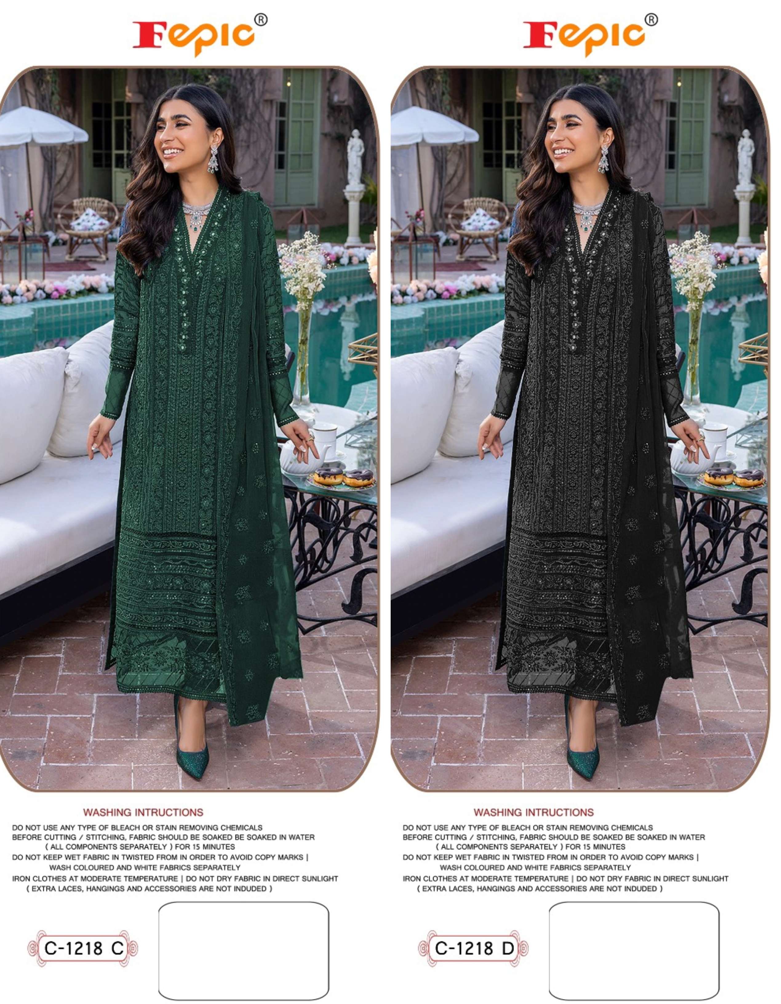 FEPIC ROSEMEEN C 1218 GEORGETTE EMBROIDERED SUIT