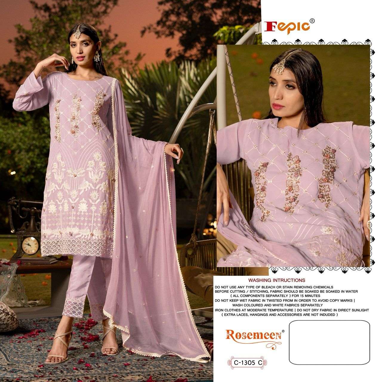 FEPIC ROSEMEEN C 1305 PAKISTANI GEORGETTE SUIT