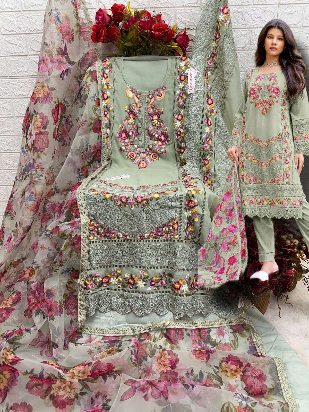 FEPIC ROSEMEEN C 1671 GEORGETTE EMBROIDRED SUIT