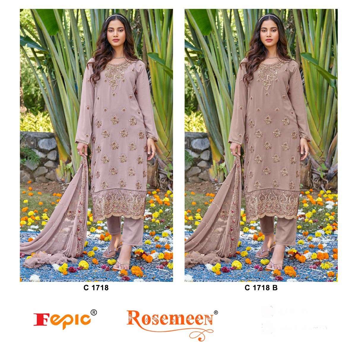 FEPIC ROSEMEEN C 1718 GEORGETTE DESIGNER SUIT