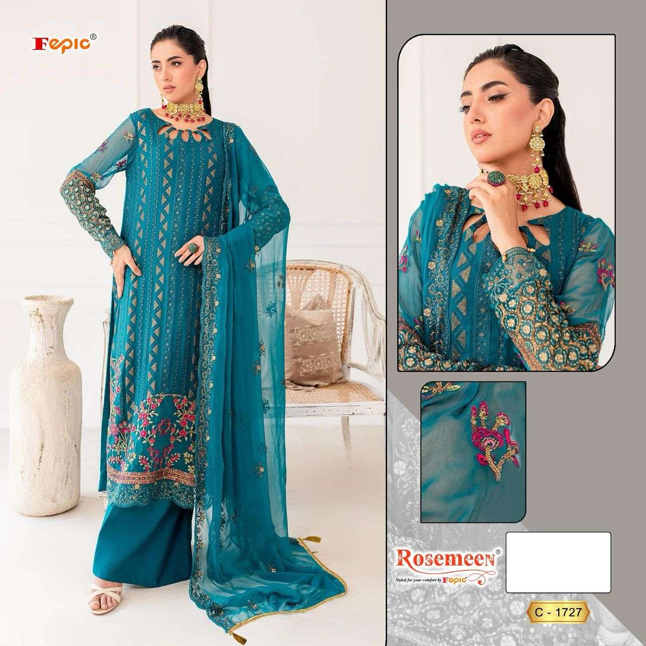 FEPIC ROSEMEEN C 1727 BEAUTIFUL DESIGNER SUIT