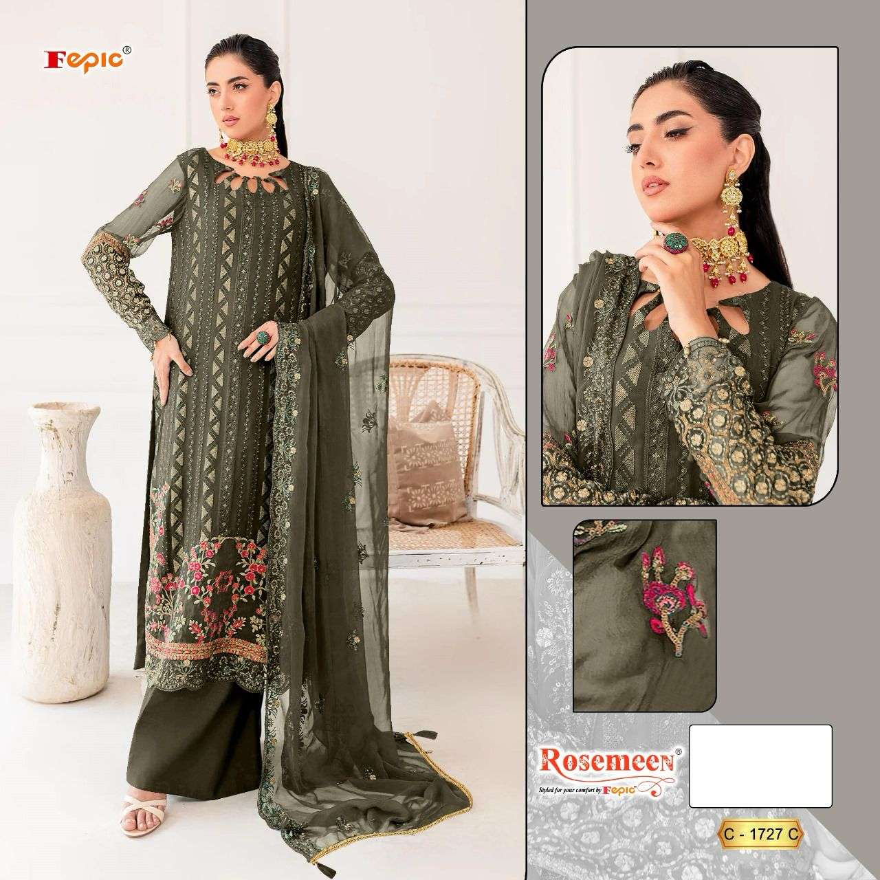 FEPIC ROSEMEEN C 1727 BEAUTIFUL DESIGNER SUIT