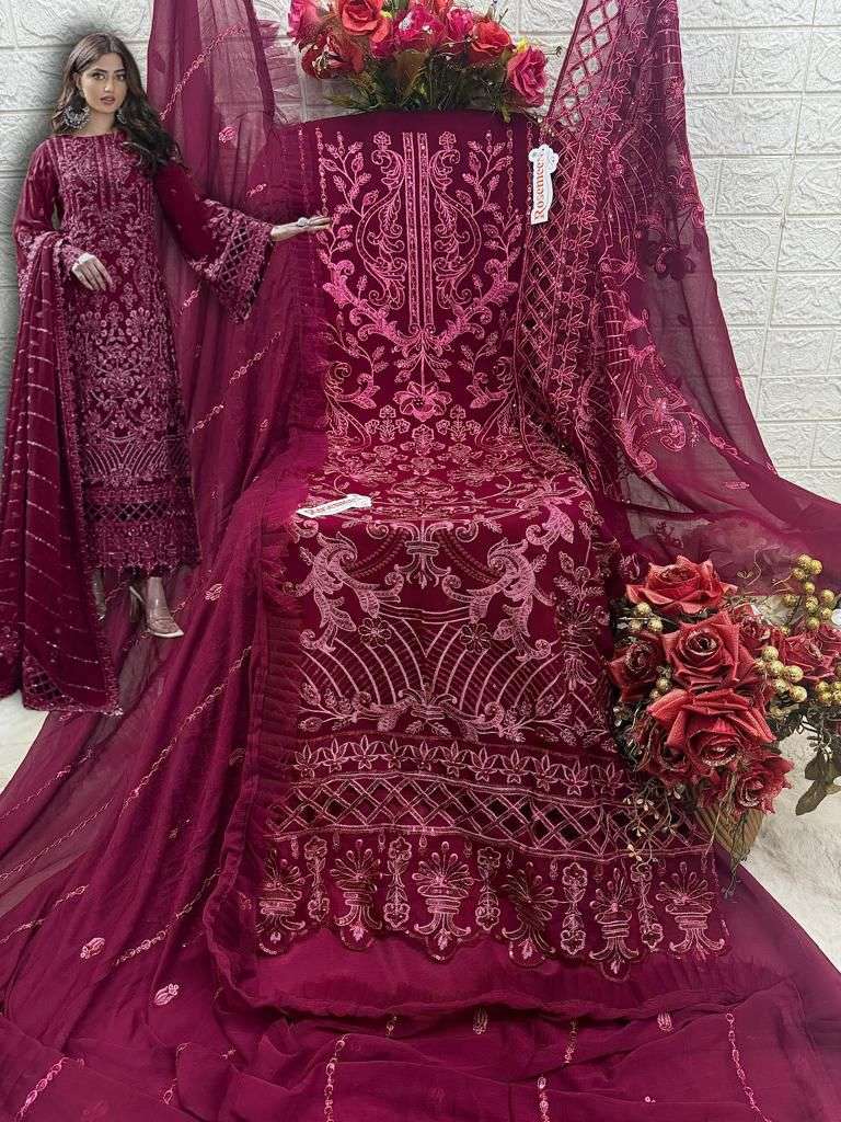 FEPIC ROSEMEEN C 1760 GEORGETTE HEAVY EMBROIDERED SUIT