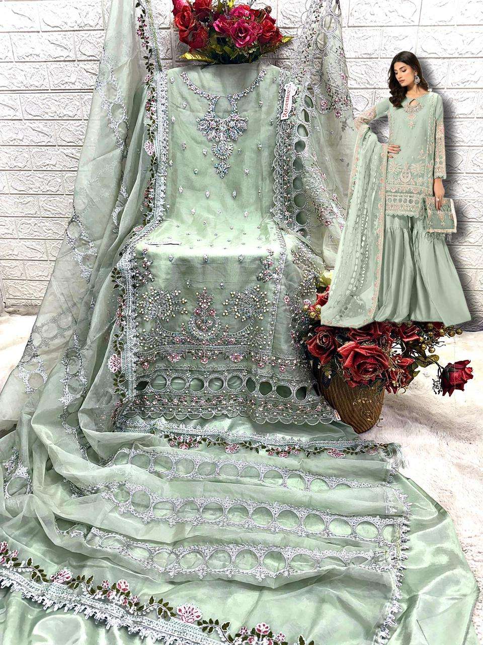 FEPIC ROSEMEEN C 1781 ORGANZA EMBROIDERED SUIT