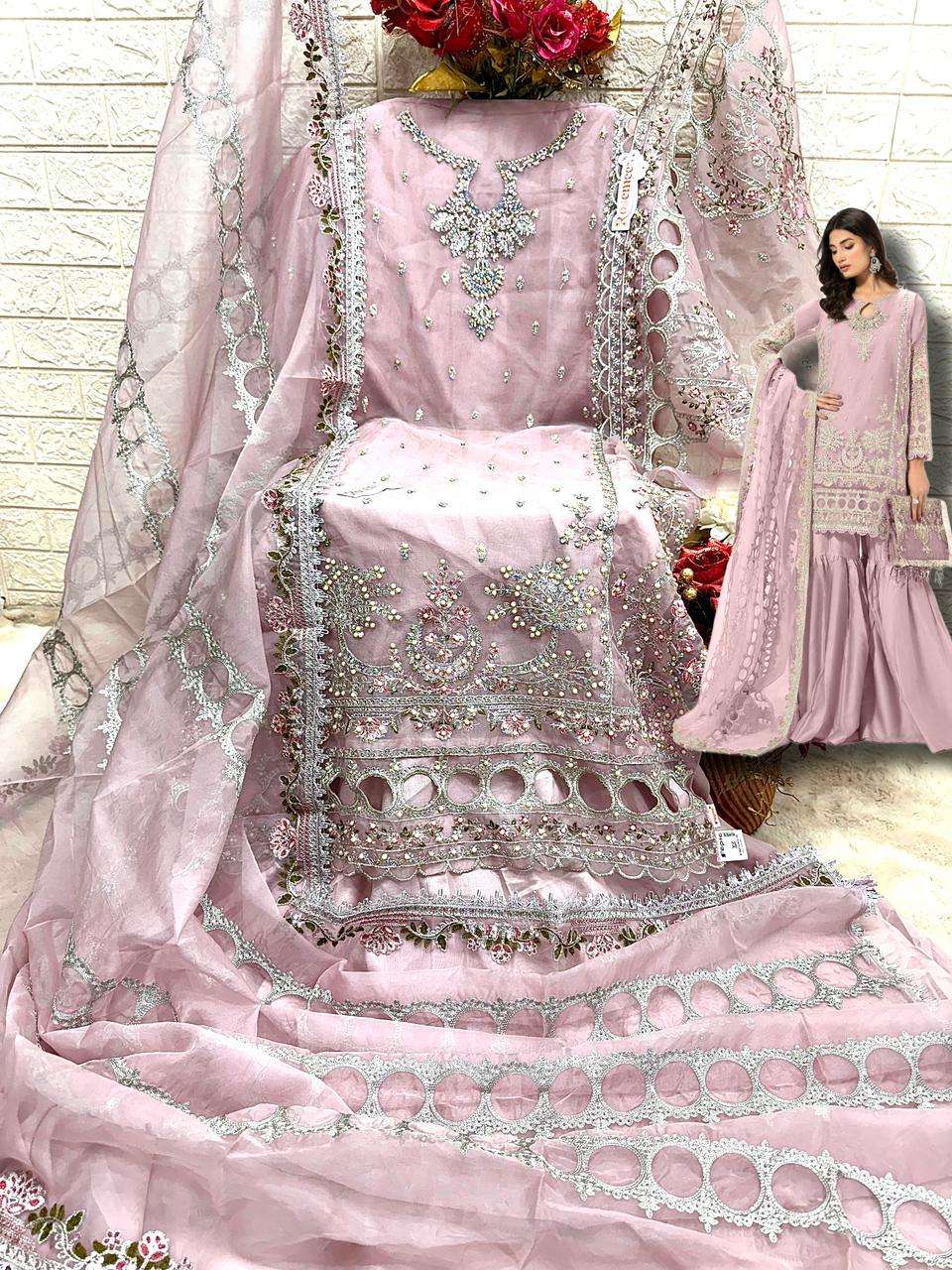 FEPIC ROSEMEEN C 1781 ORGANZA EMBROIDERED SUIT