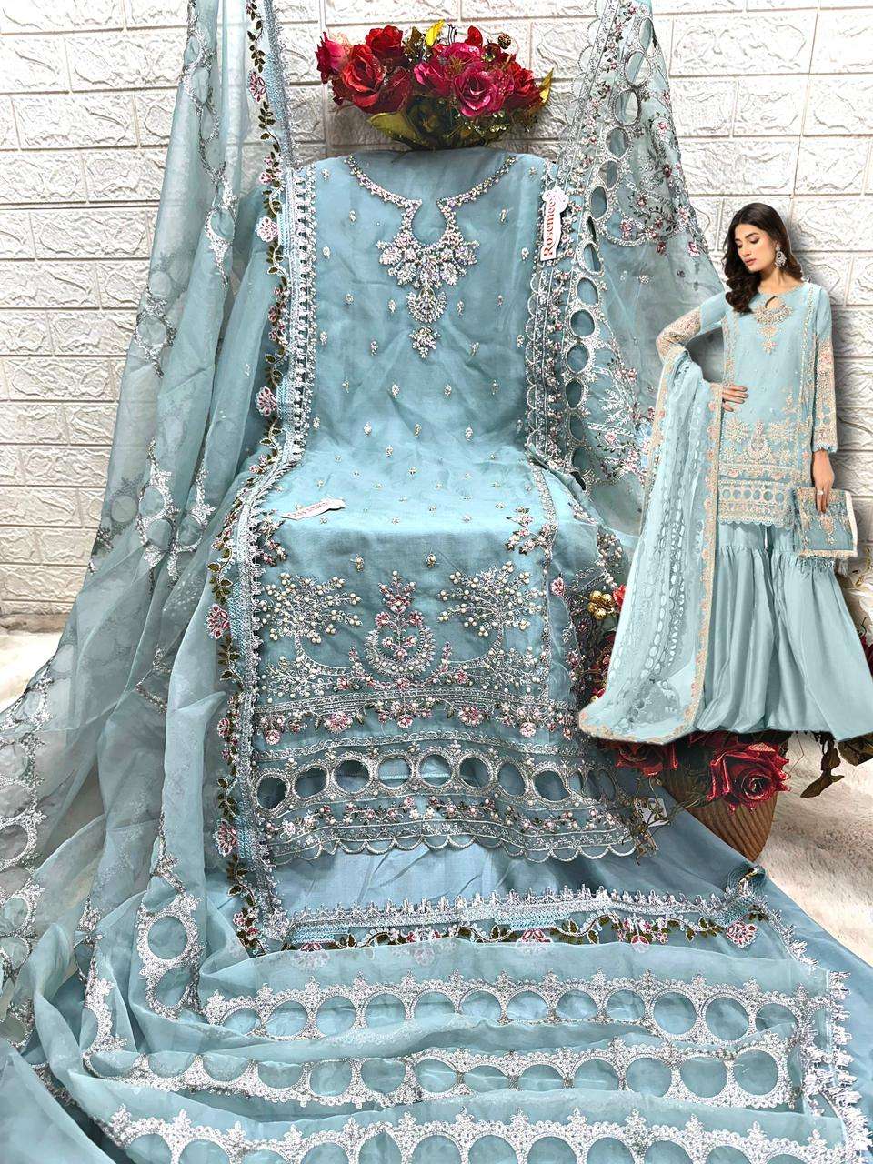 FEPIC ROSEMEEN C 1781 ORGANZA EMBROIDERED SUIT