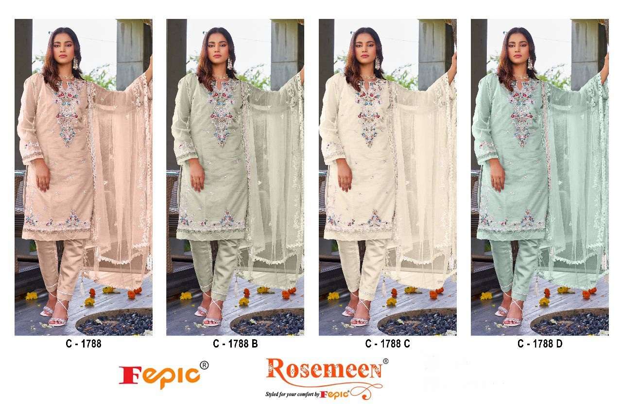 FEPIC ROSEMEEN C 1788 ORGANZA FANCY DESIGNER SUIT