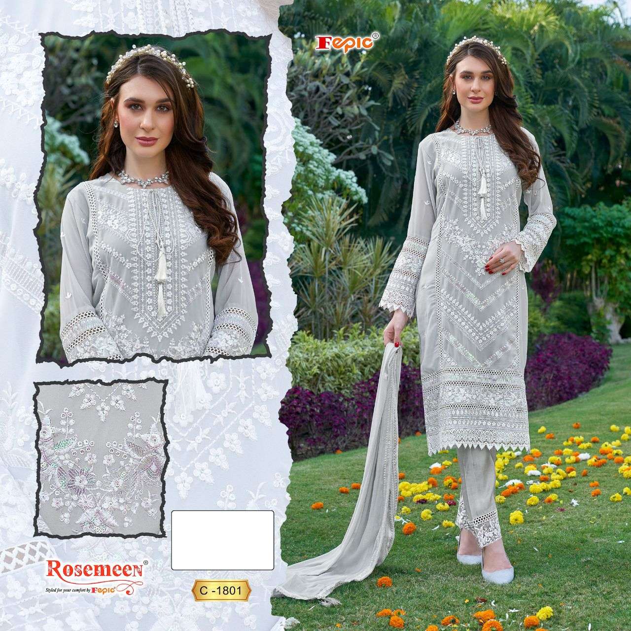 FEPIC ROSEMEEN C 1801 GEORGETTE BEAUTIFUL DESIGNER SUIT