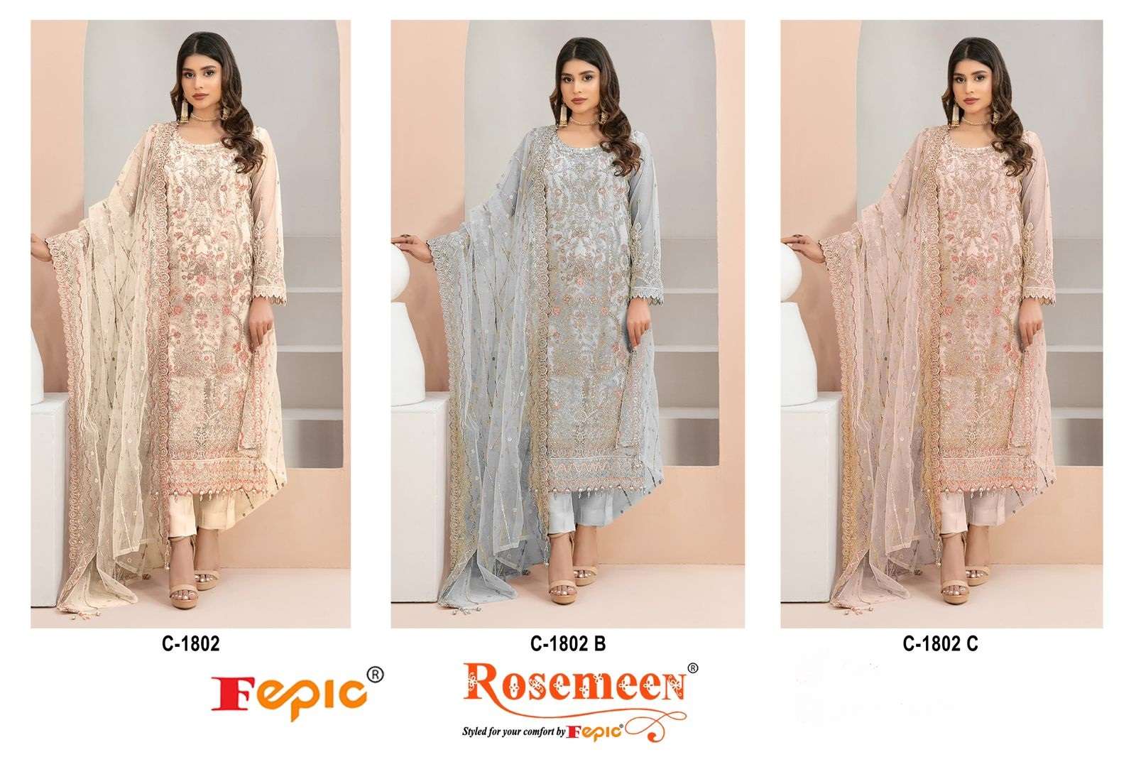 FEPIC ROSEMEEN C 1802 FANCY DESIGNER SUIT