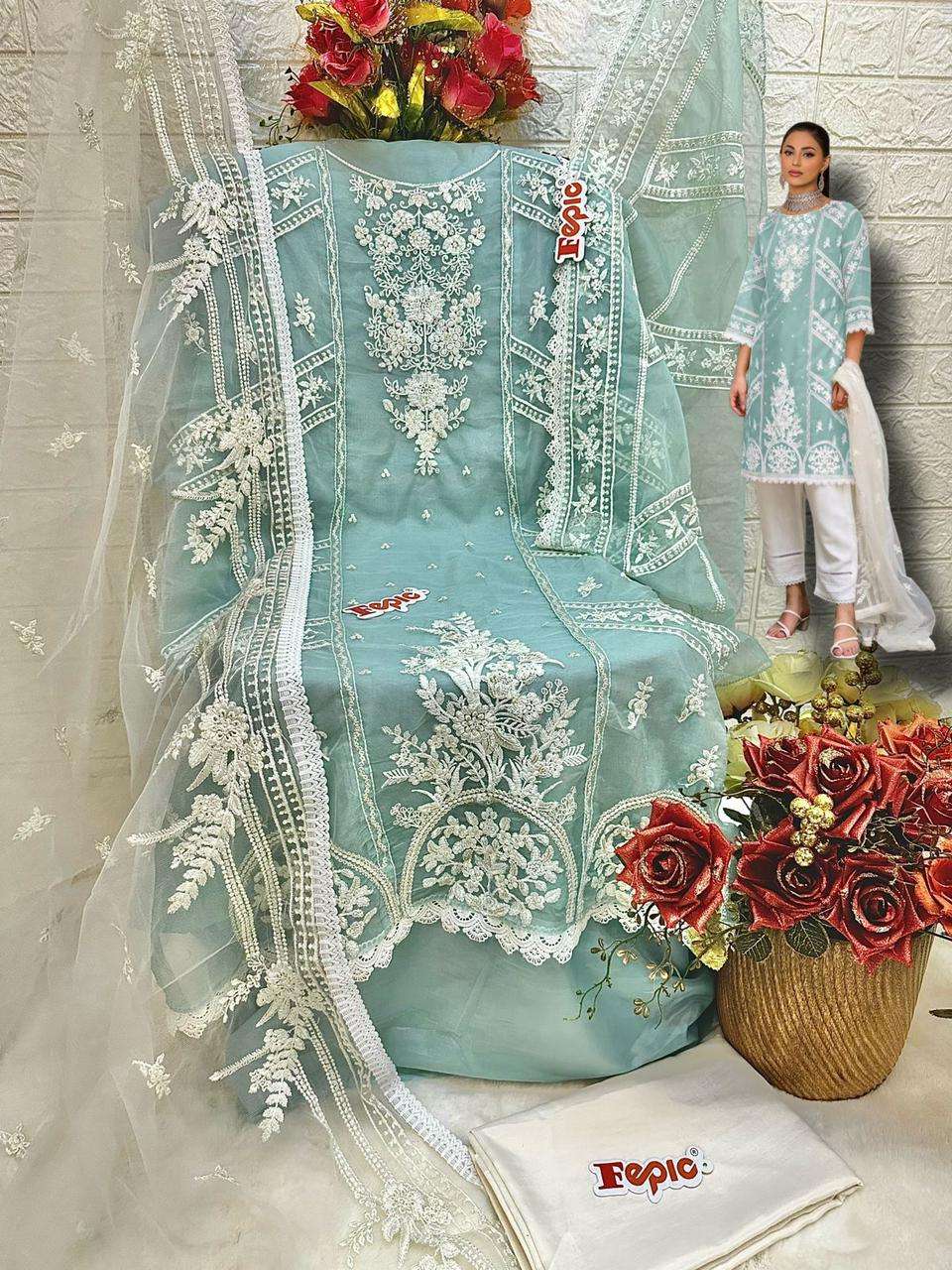 FEPIC ROSEMEEN D 5412 ORGANZA FANCY DESIGNER SUIT