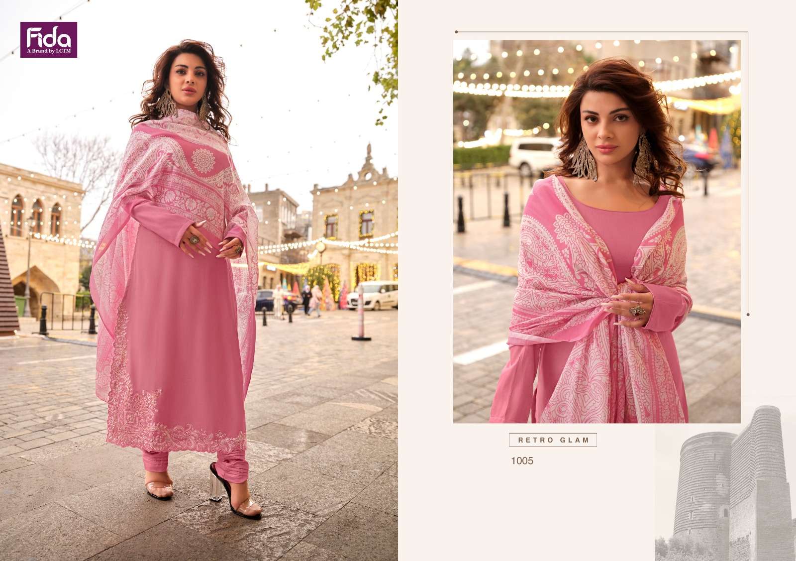 FIDA KUDRAT SATIN COTTON ESIGNER SUIT
