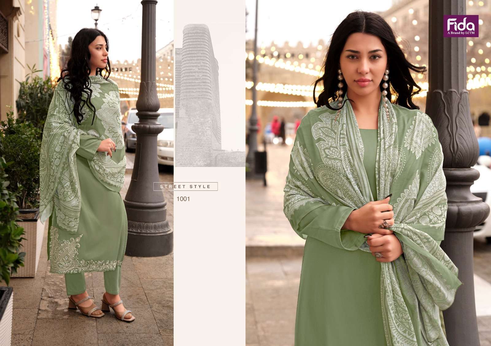 FIDA KUDRAT SATIN COTTON ESIGNER SUIT
