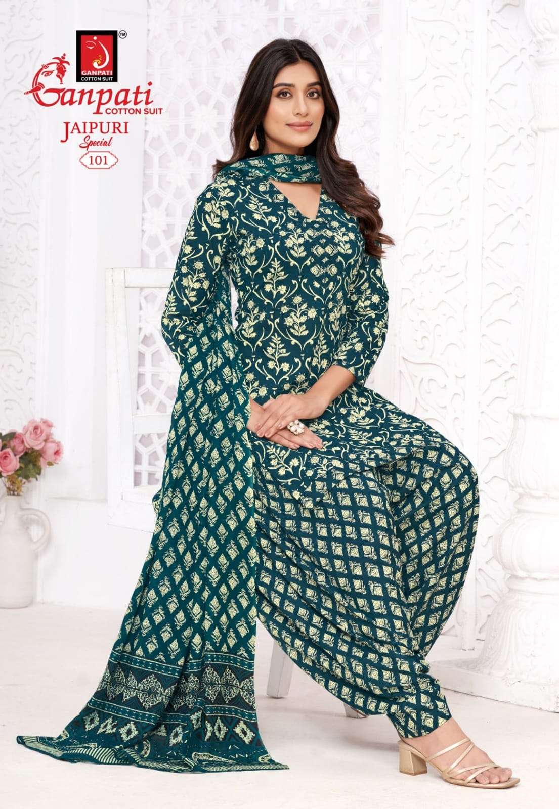 GANPATI JAIPURI PATIYALA SPECIAL VOL 10 COTTON PATIYALA DRESS