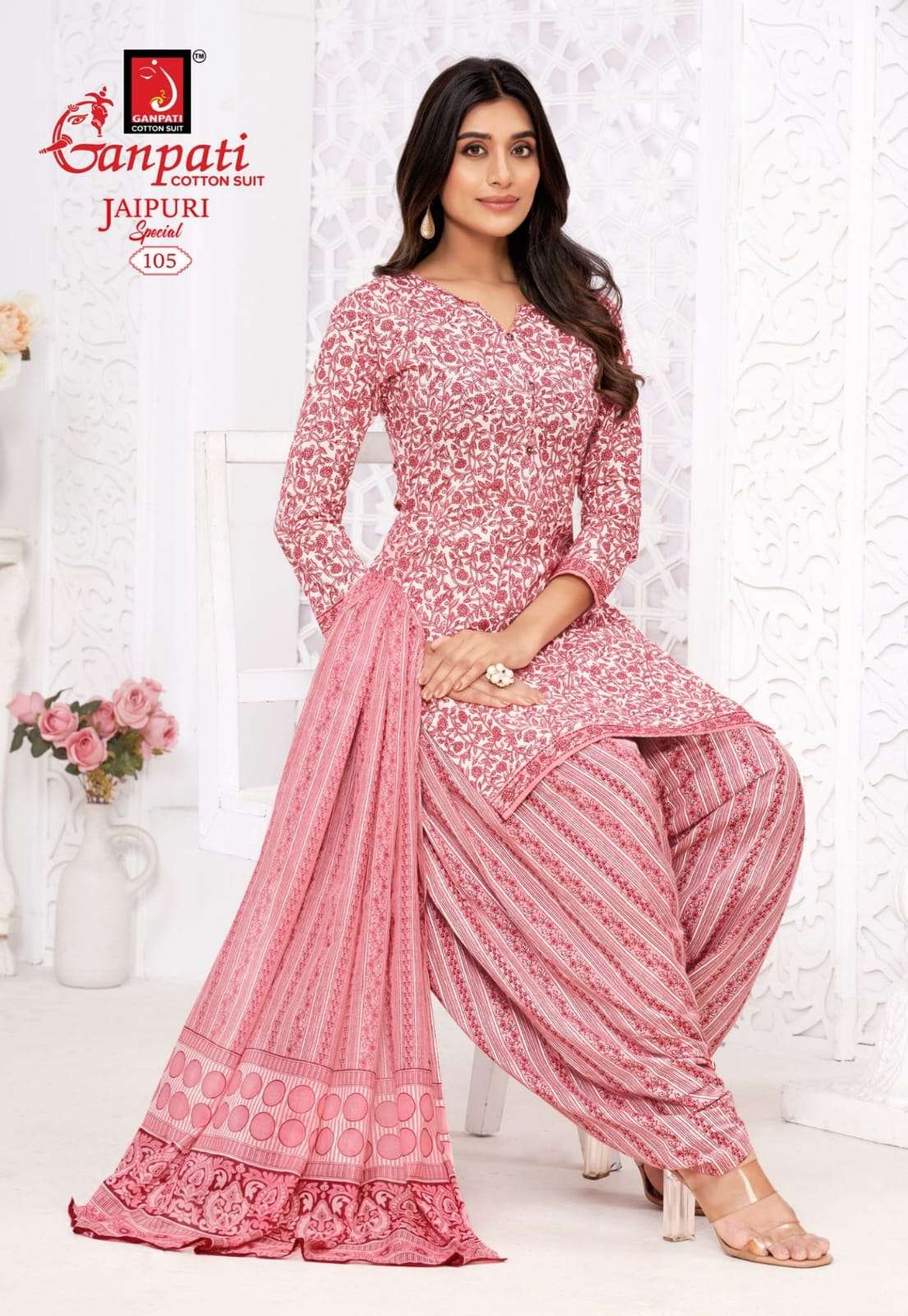 GANPATI JAIPURI PATIYALA SPECIAL VOL 10 COTTON PATIYALA DRESS