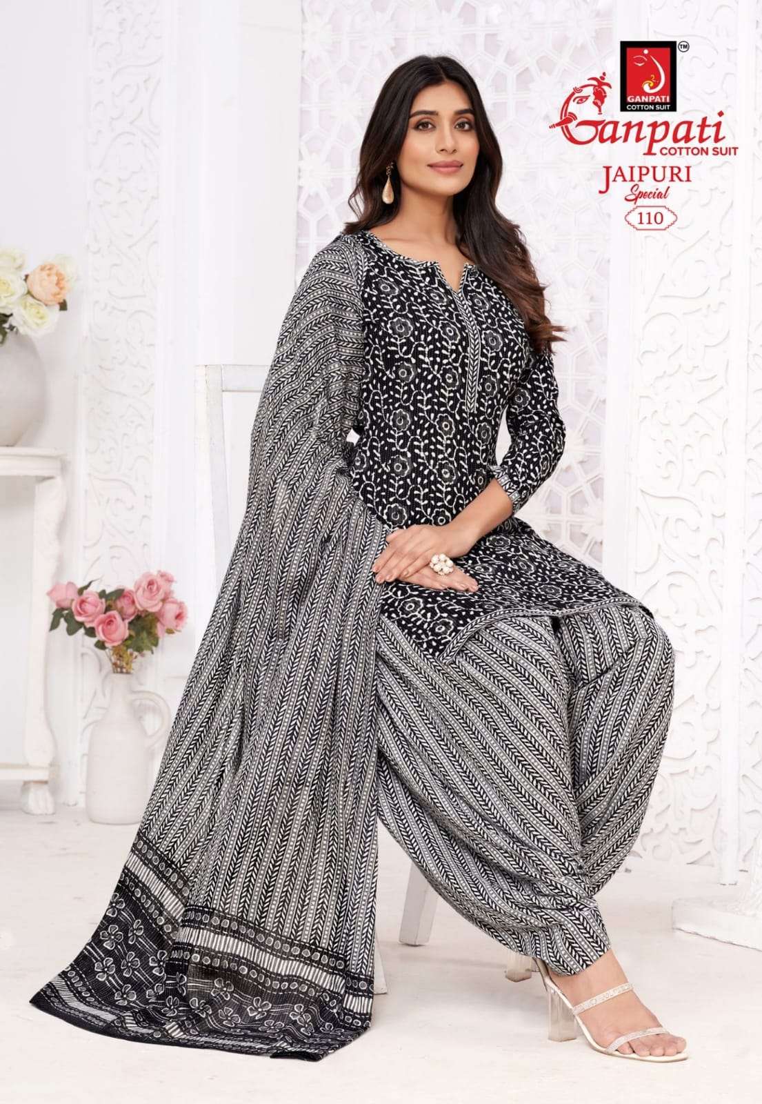 GANPATI JAIPURI PATIYALA SPECIAL VOL 10 COTTON PATIYALA DRESS
