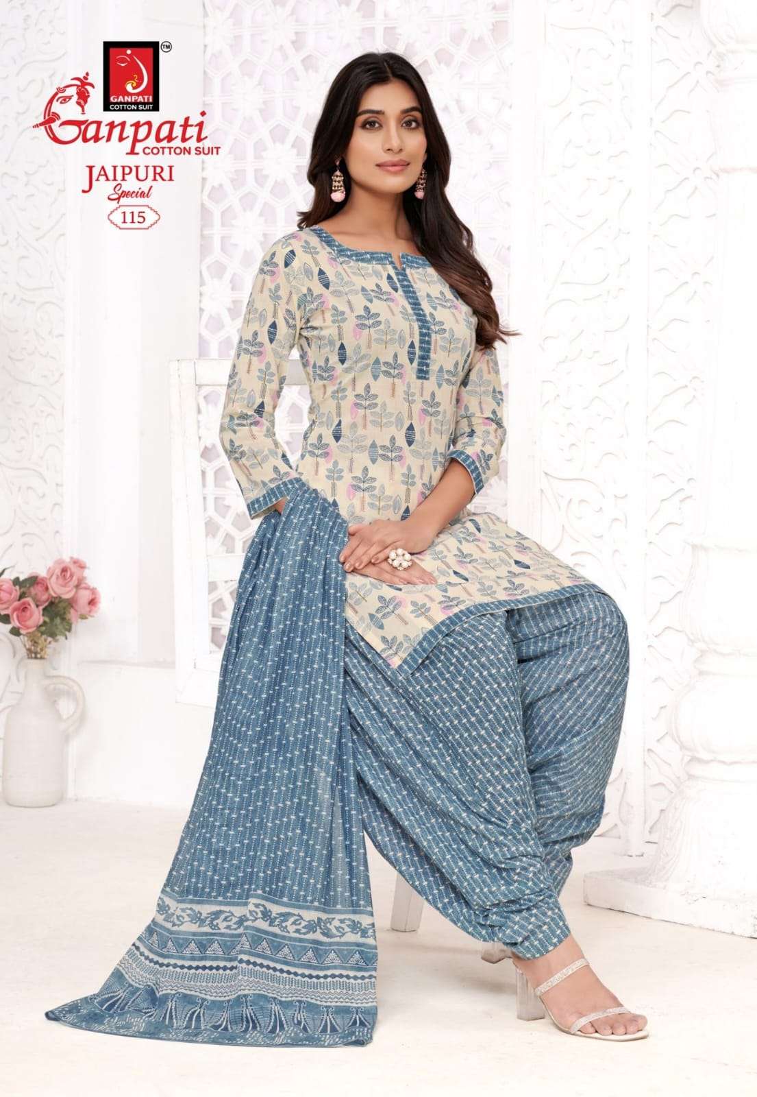 GANPATI JAIPURI PATIYALA SPECIAL VOL 10 COTTON PATIYALA DRESS