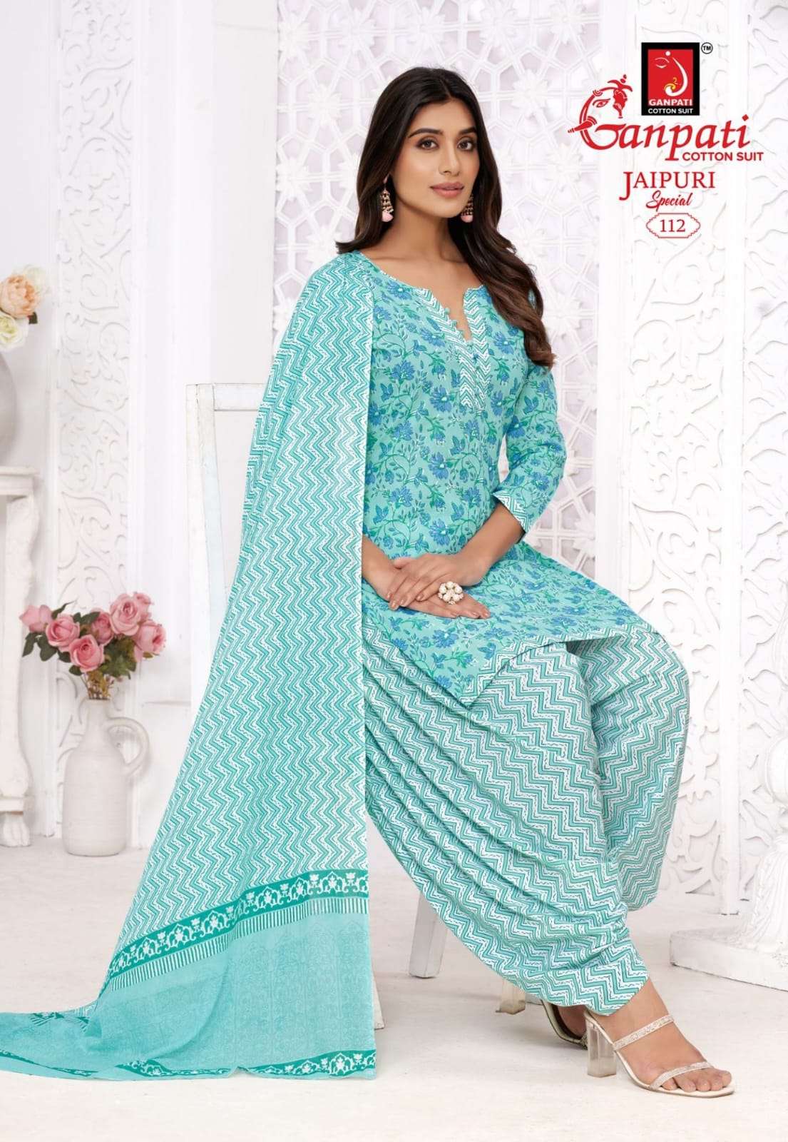 GANPATI JAIPURI PATIYALA SPECIAL VOL 10 COTTON PATIYALA DRESS
