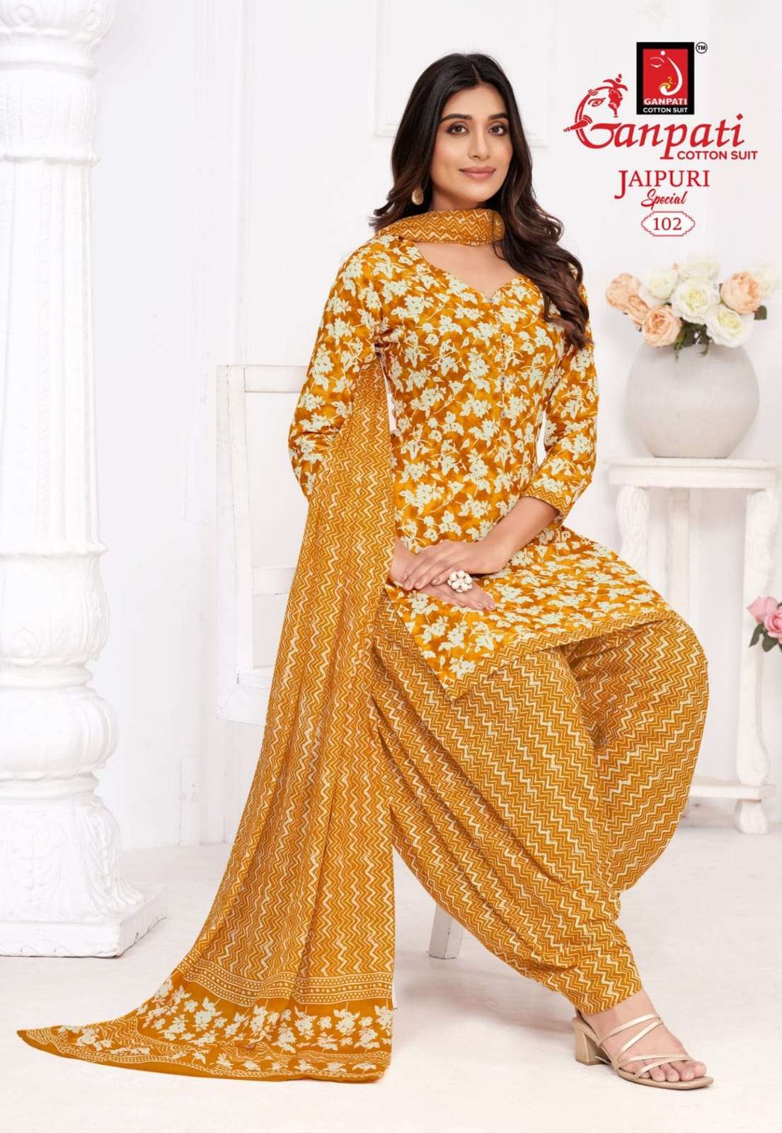 GANPATI JAIPURI PATIYALA SPECIAL VOL 10 COTTON PATIYALA DRESS