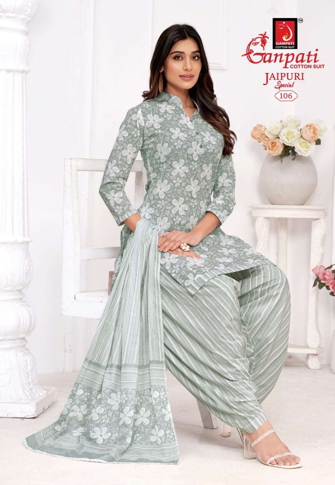 GANPATI JAIPURI PATIYALA SPECIAL VOL 10 COTTON PATIYALA DRESS