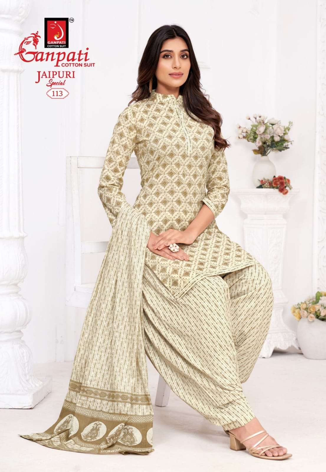 GANPATI JAIPURI PATIYALA SPECIAL VOL 10 COTTON PATIYALA DRESS