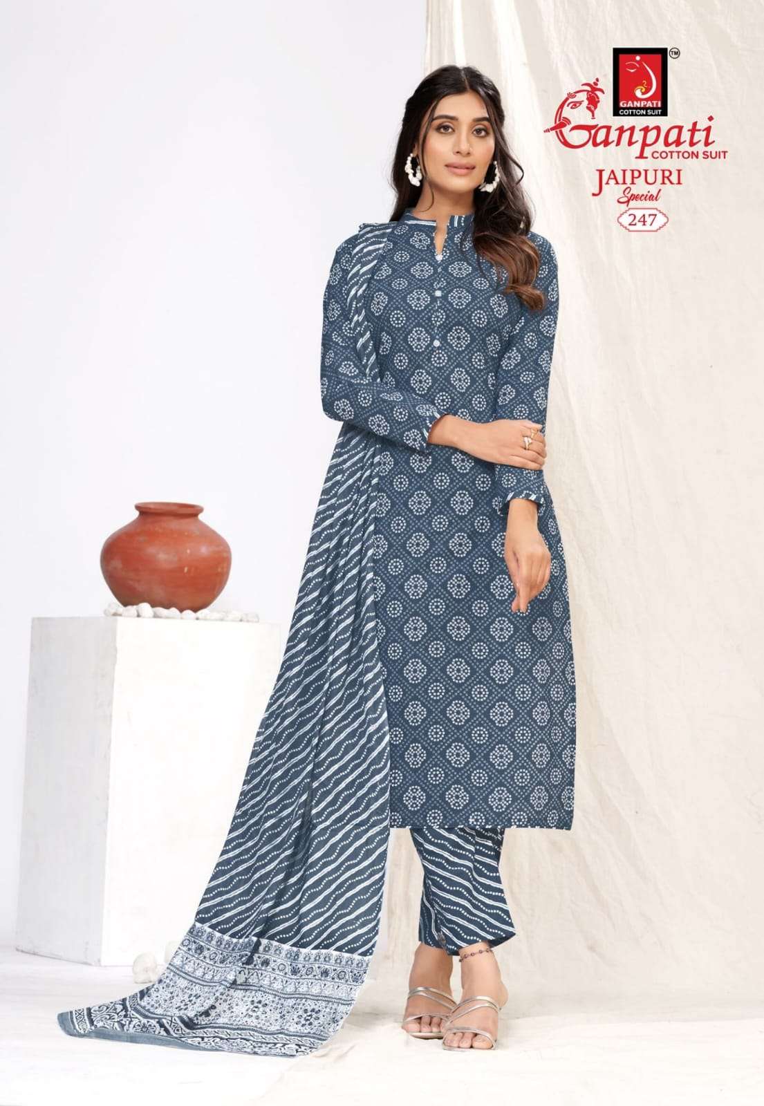 GANPATI JAIPURI SPECIAL VOL 10 COTTON PRINTED SALWAR SUIT