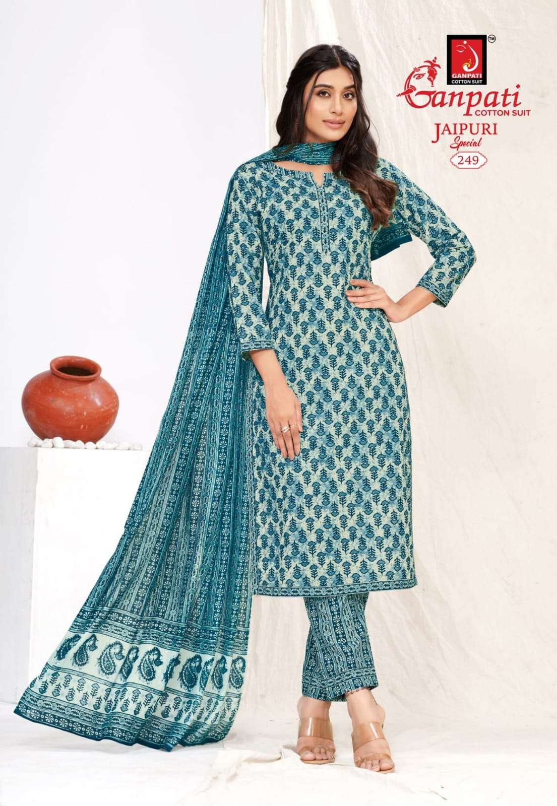 GANPATI JAIPURI SPECIAL VOL 10 COTTON PRINTED SALWAR SUIT