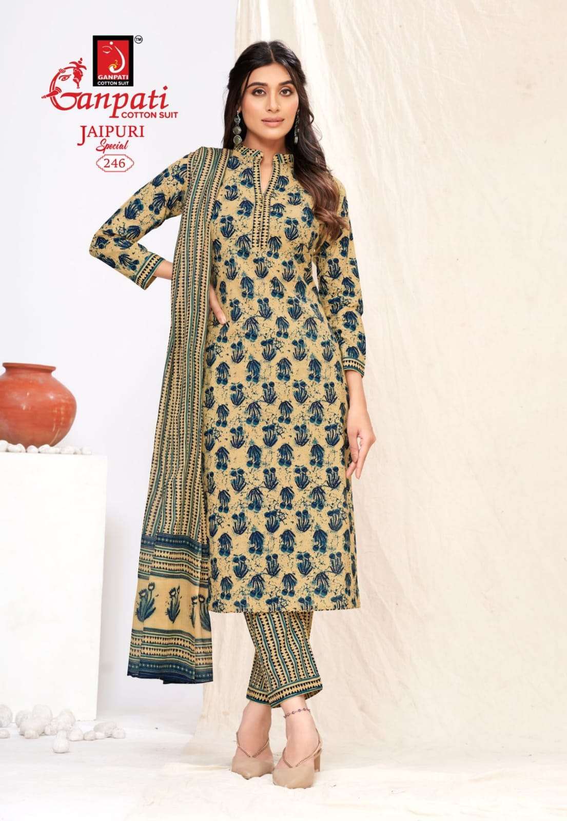 GANPATI JAIPURI SPECIAL VOL 10 COTTON PRINTED SALWAR SUIT