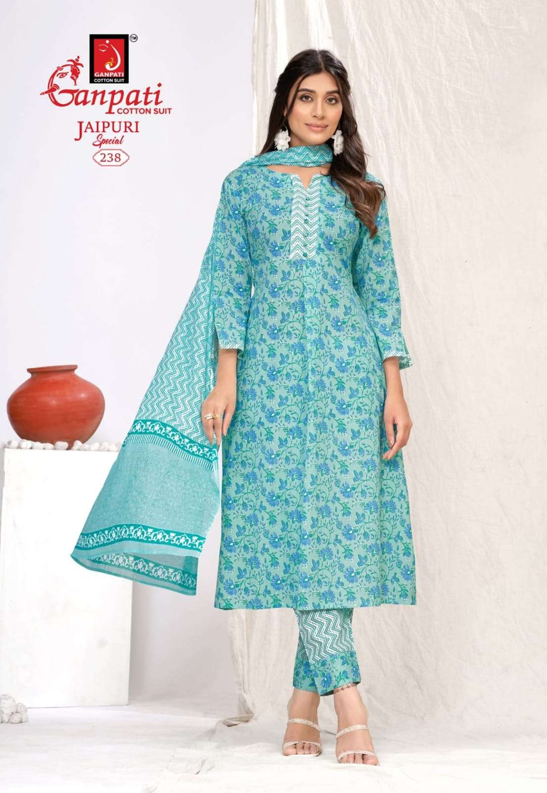 GANPATI JAIPURI SPECIAL VOL 10 COTTON PRINTED SALWAR SUIT