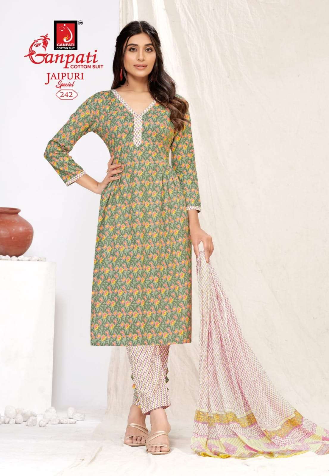 GANPATI JAIPURI SPECIAL VOL 10 COTTON PRINTED SALWAR SUIT
