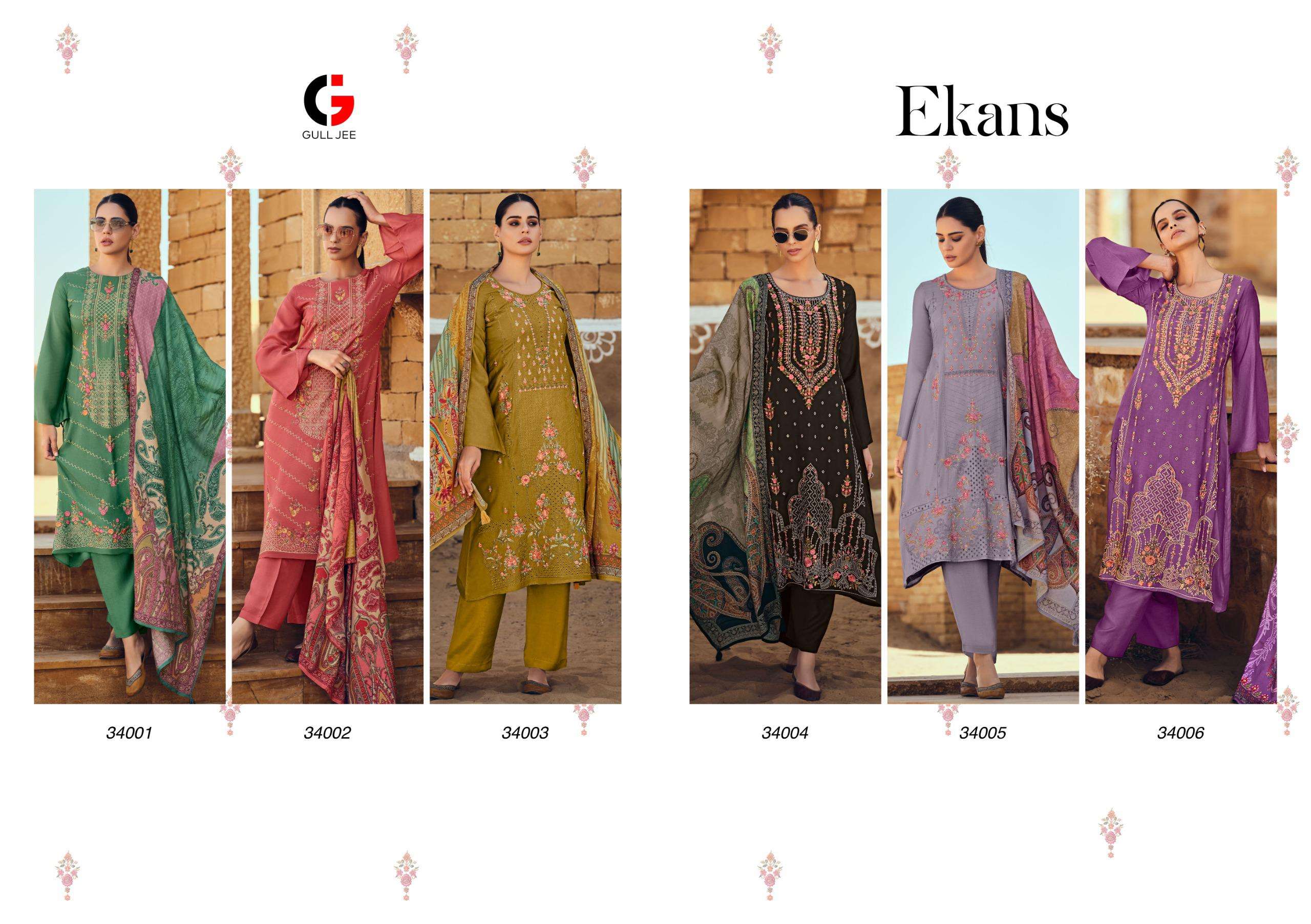  GULL JEE EKANS MUSLIN SILK DESIGNER SUIT